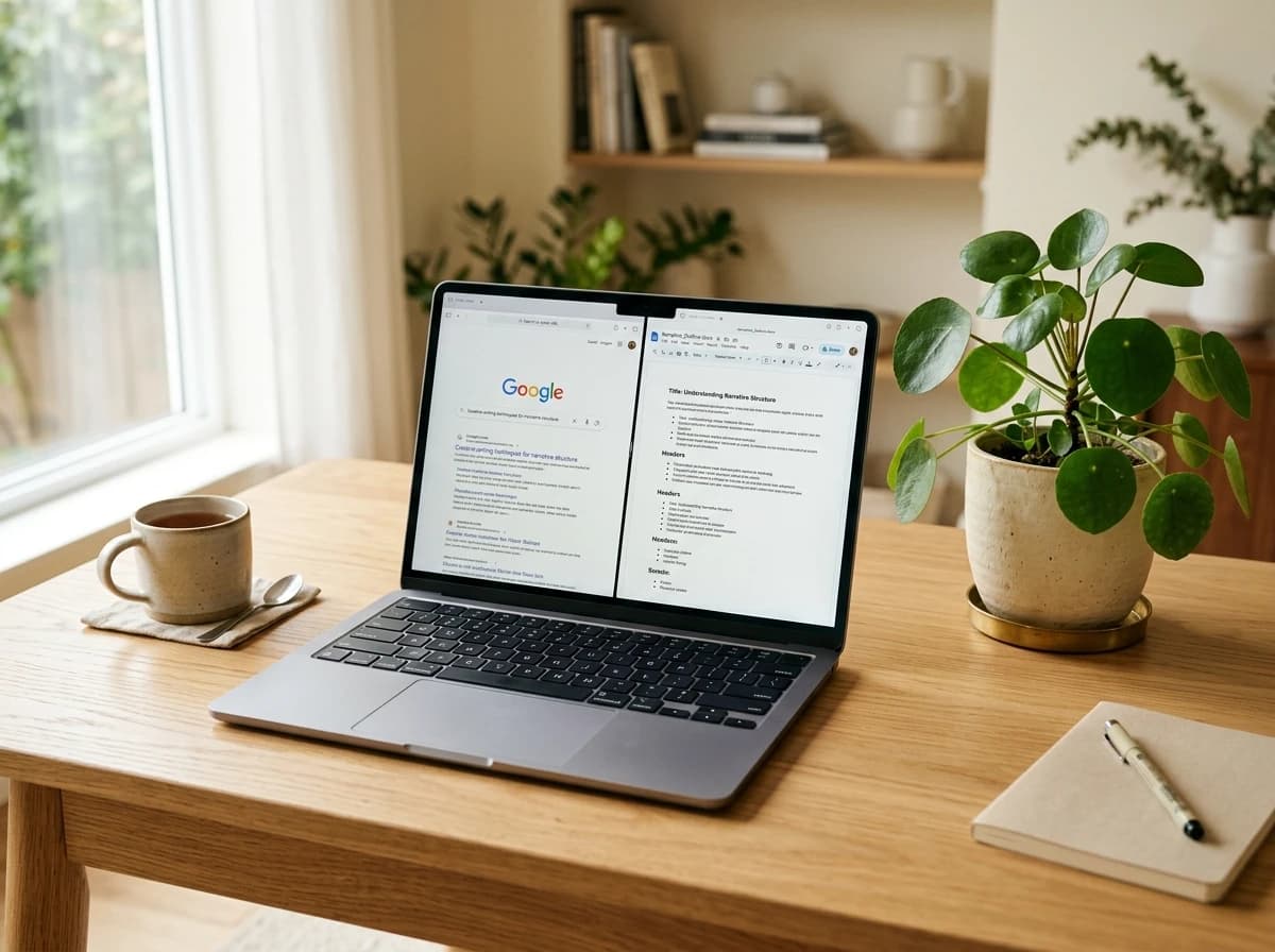 Search and Content strategy on workspace desk